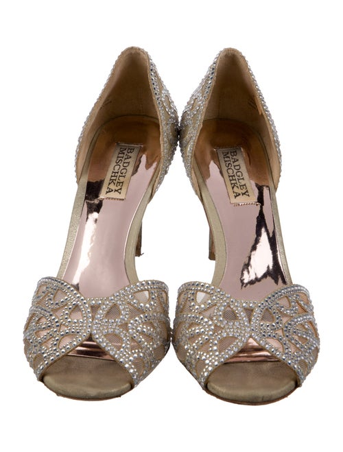 Badgley Mischka Satin Printed D'Orsay Pumps