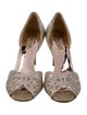 Badgley Mischka Satin Printed D'Orsay Pumps