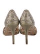 Badgley Mischka Satin Printed D'Orsay Pumps