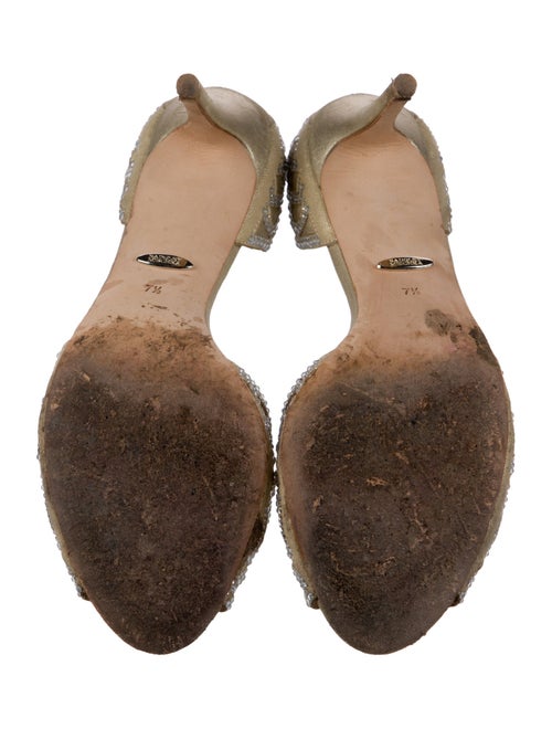 Badgley Mischka Satin Printed D'Orsay Pumps