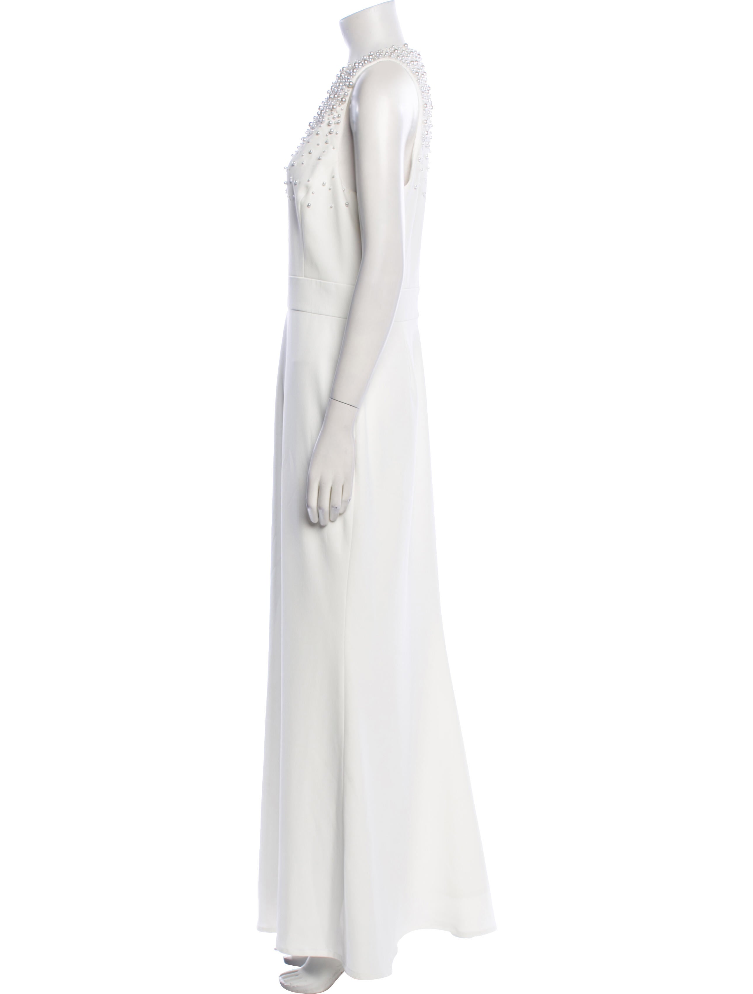 Badgley Mischka V-Neck Long Dress