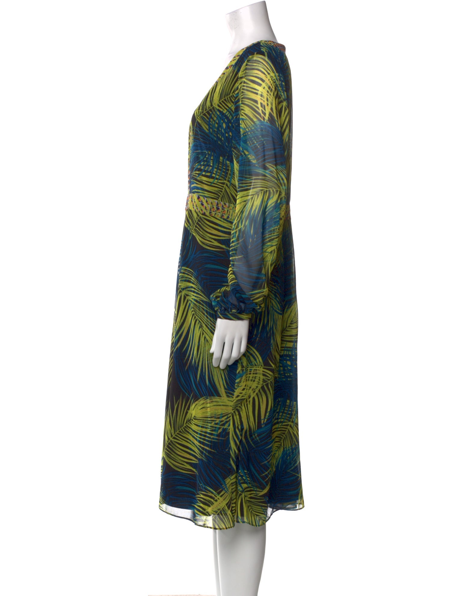 Badgley Mischka Printed Midi Length Dress