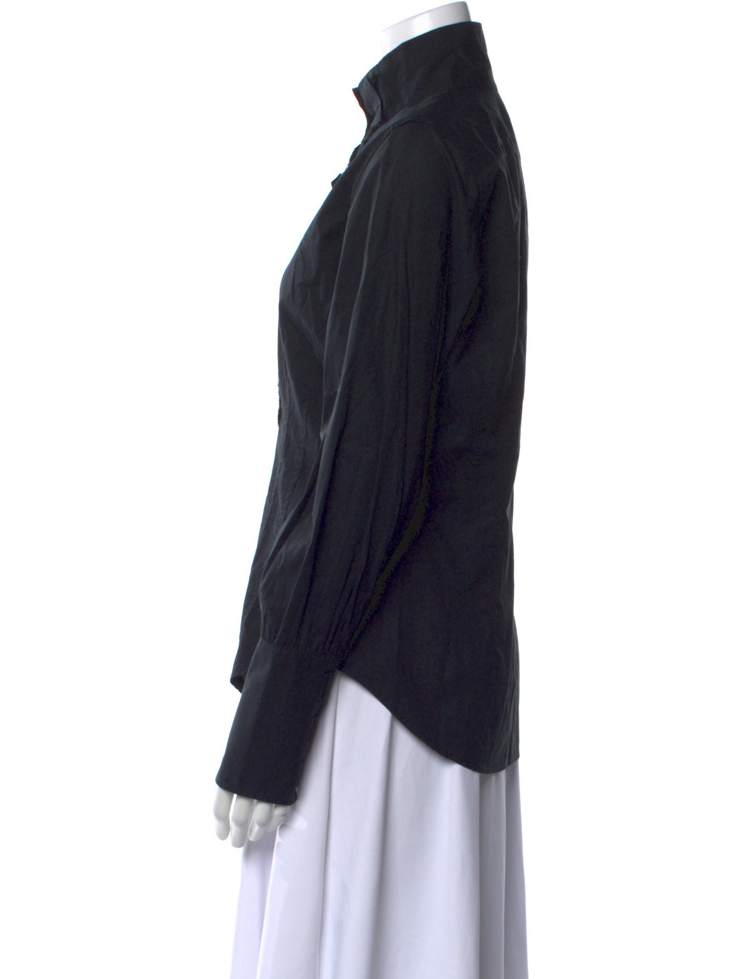 Badgley Mischka Long Sleeve Button-Up Top