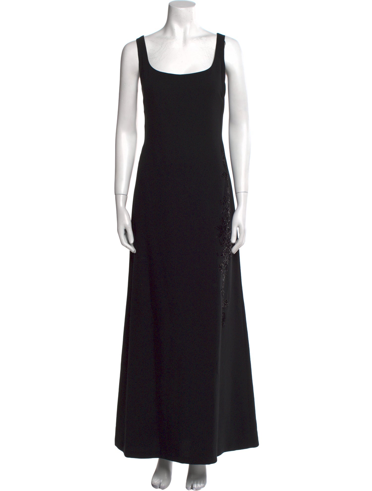 Badgley Mischka Scoop Neck Long Dress