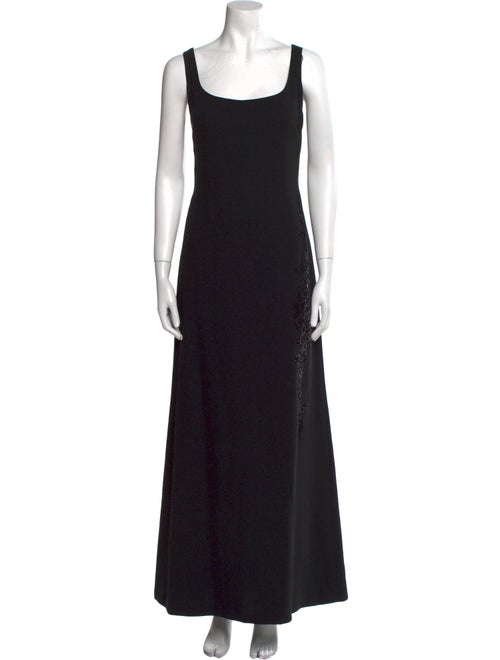 Badgley Mischka Scoop Neck Long Dress