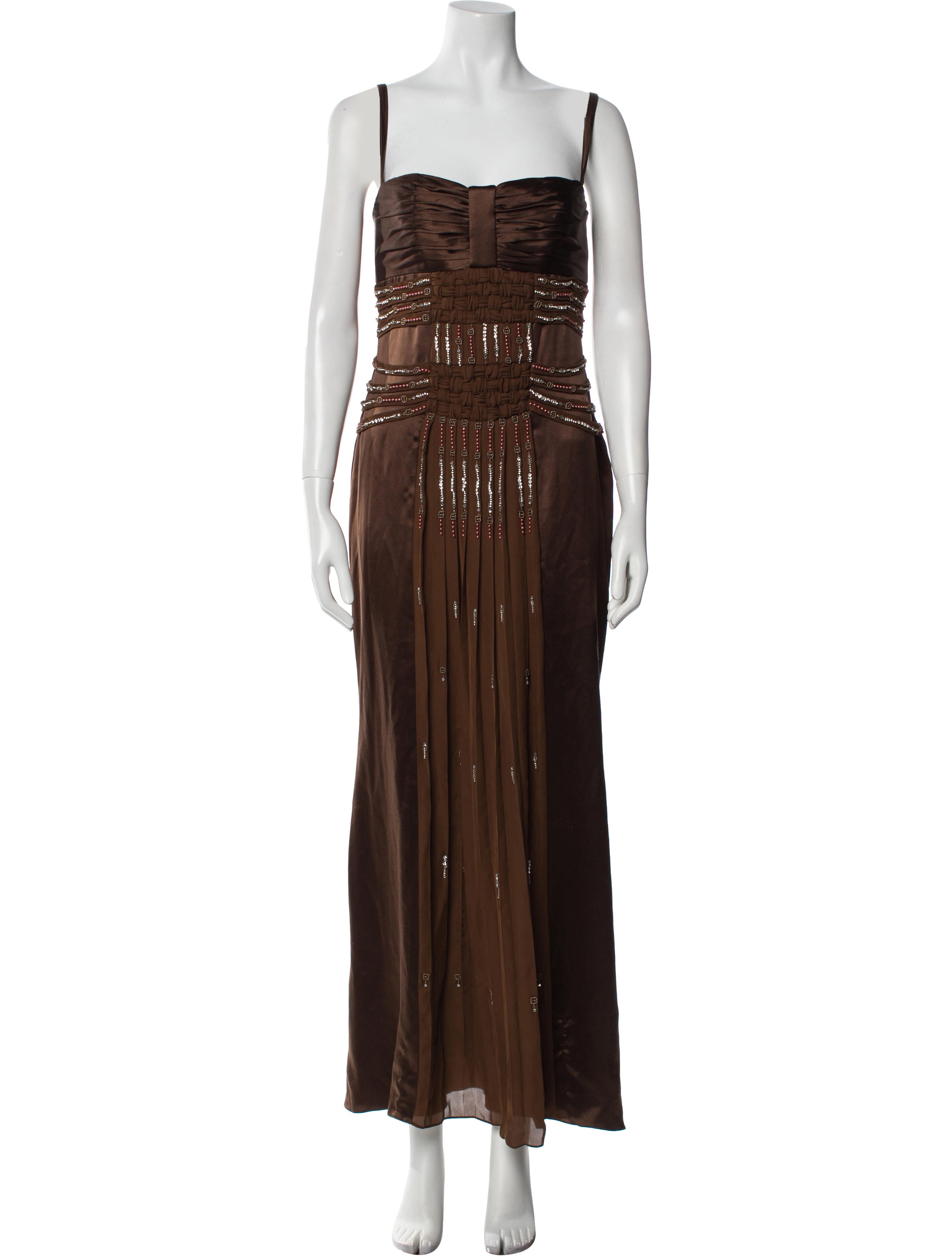 Badgley Mischka Silk Long Dress