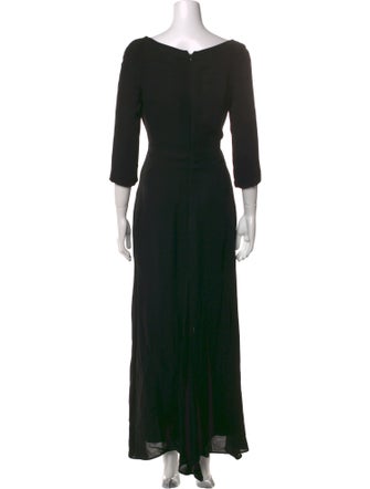 Badgley Mischka Square Neckline Long Dress