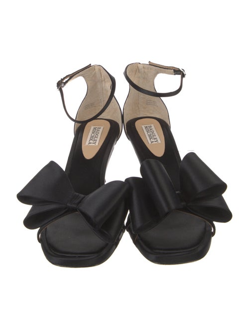 Badgley Mischka Satin Crystal Embellishments Sandals