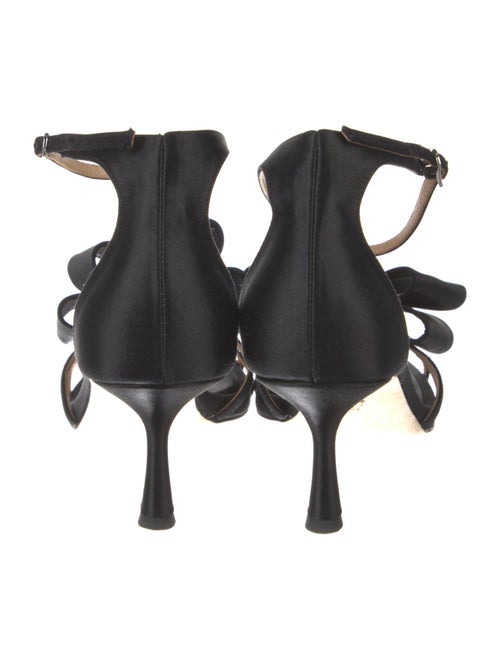 Badgley Mischka Satin Crystal Embellishments Sandals