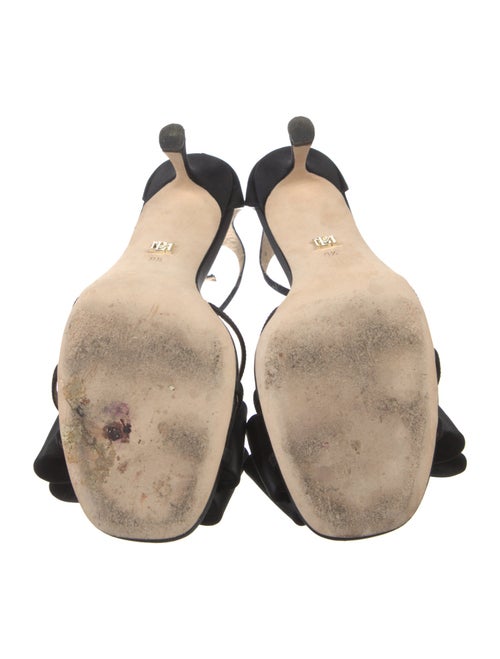 Badgley Mischka Satin Crystal Embellishments Sandals