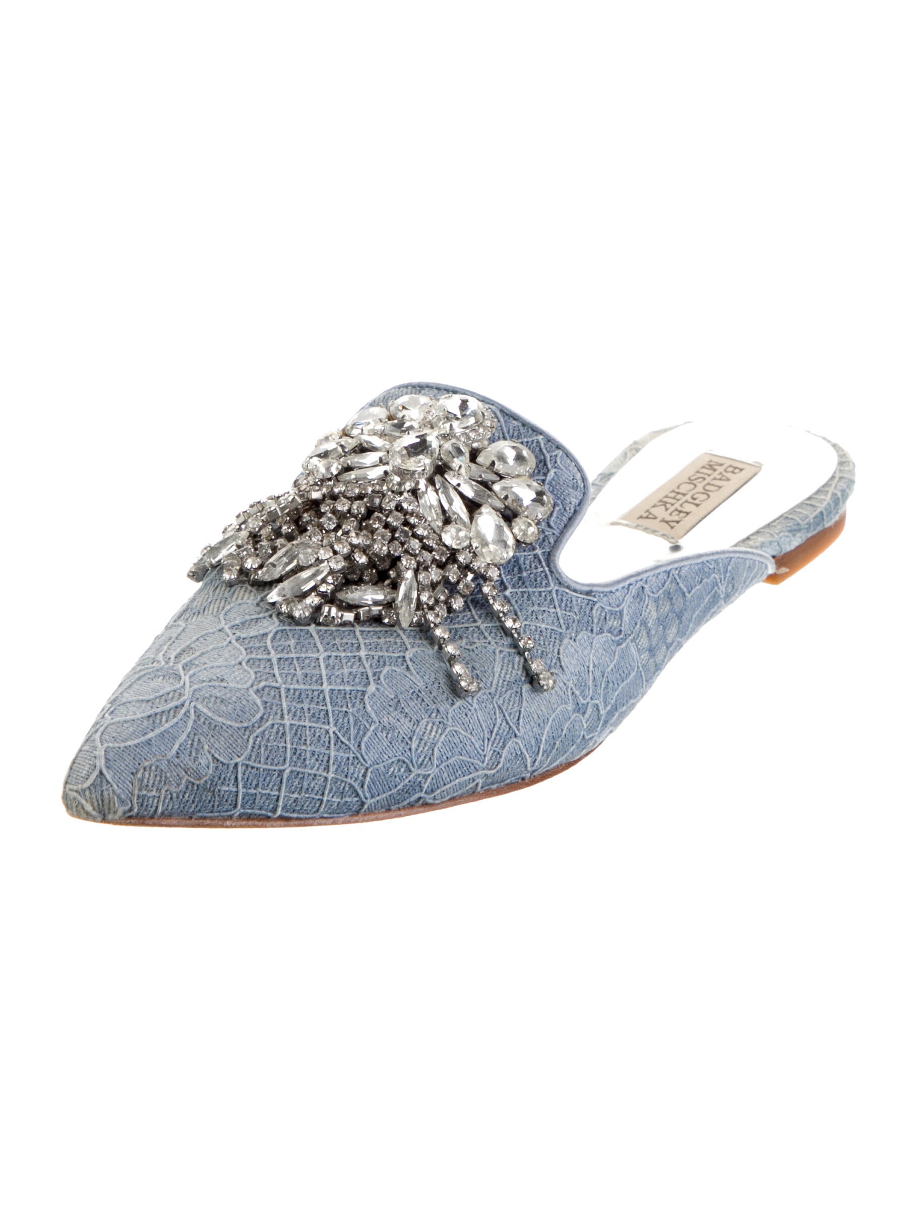 Badgley Mischka Lace Lace Pattern Mules