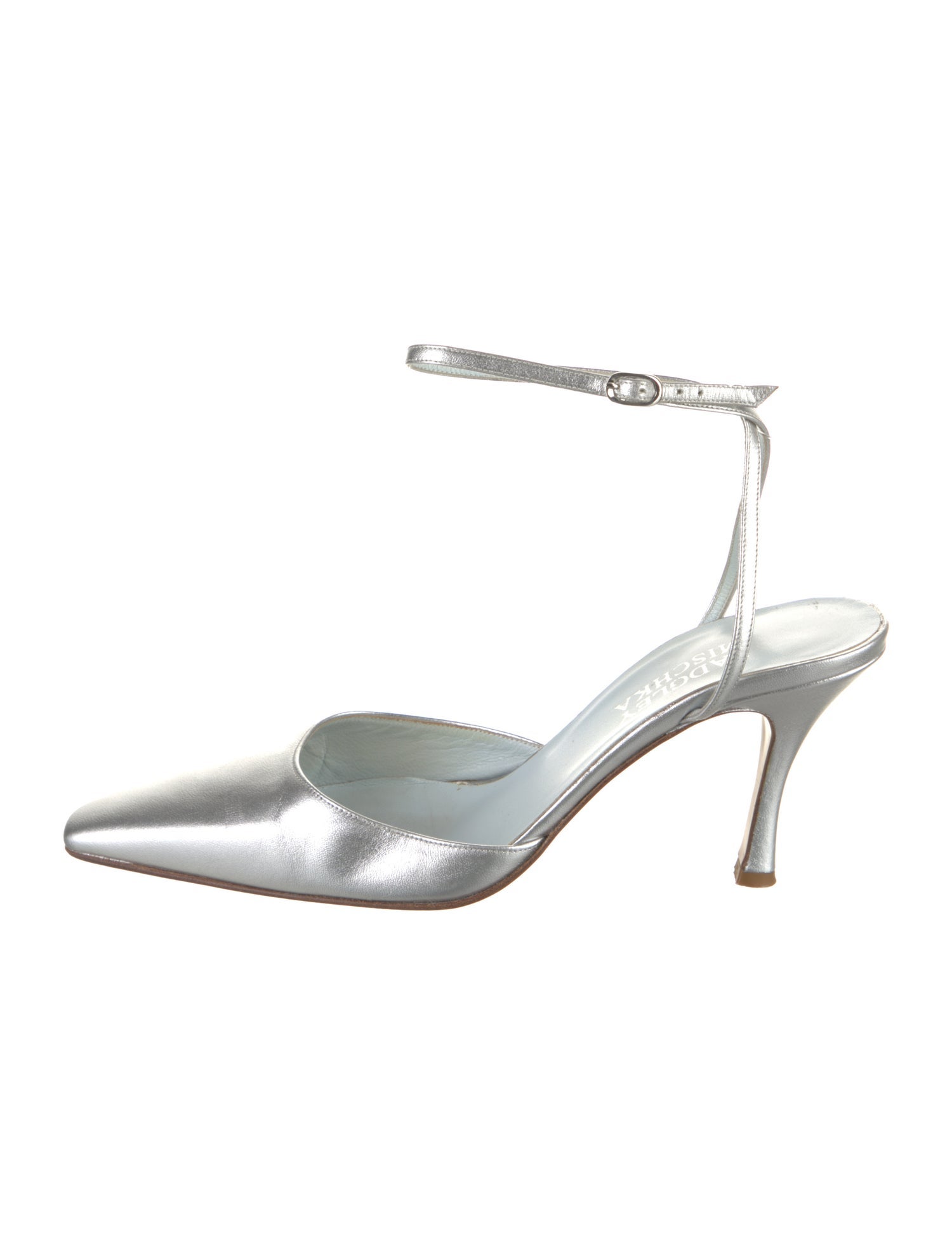 Badgley Mischka Satin Crystal Embellishments Mules