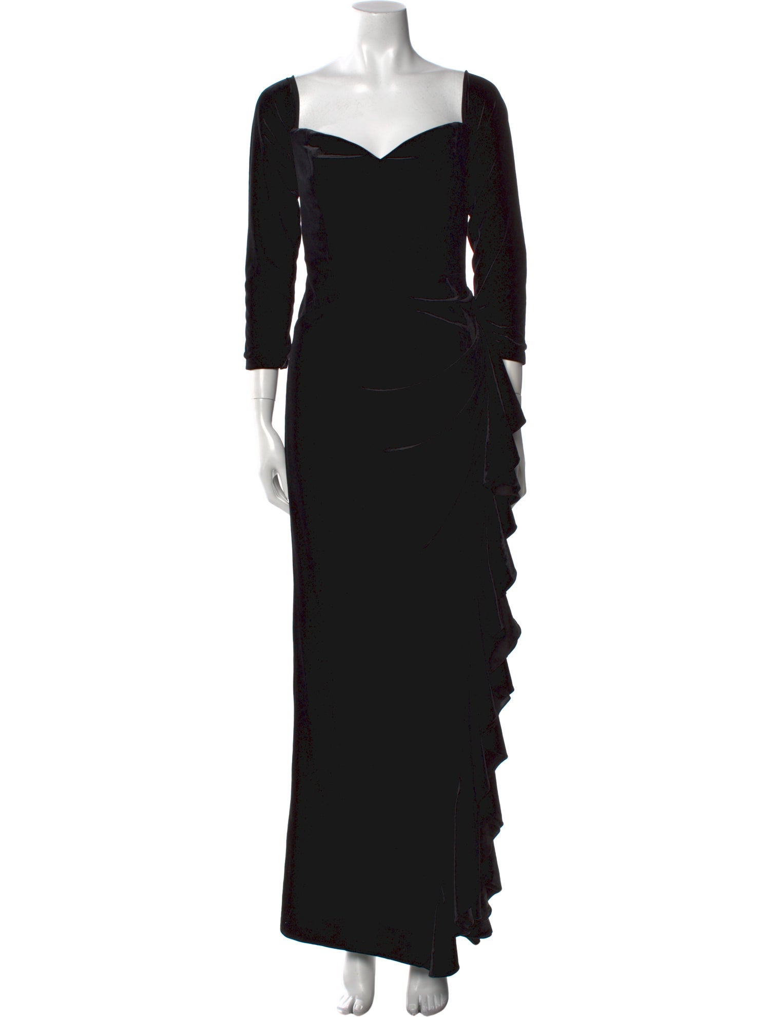 Badgley Mischka Velvet Long Dress