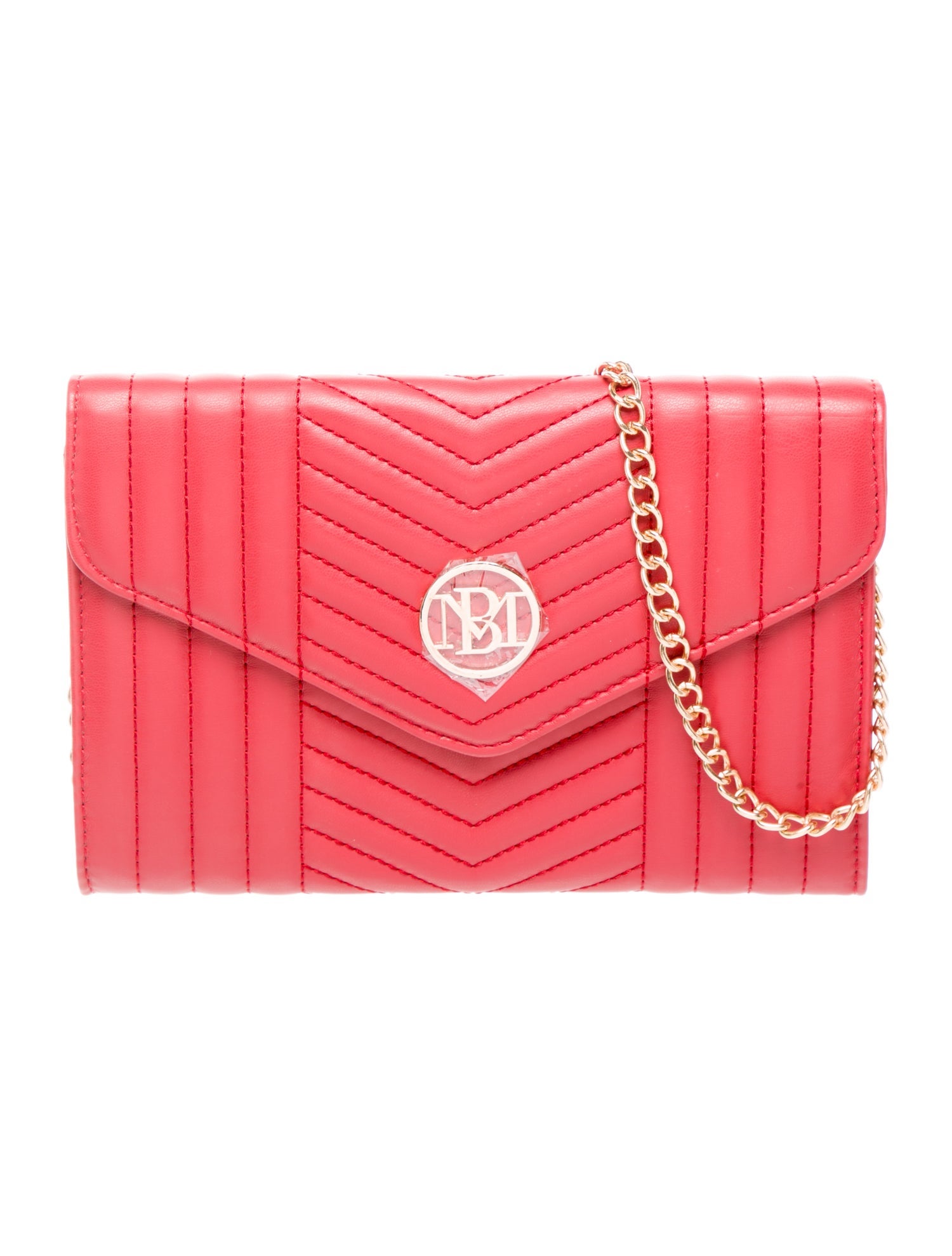 Badgley Mischka Leather Clutch w/ Tags