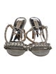 Badgley Mischka Colorblock Pattern Crystal Embellishments Sandals