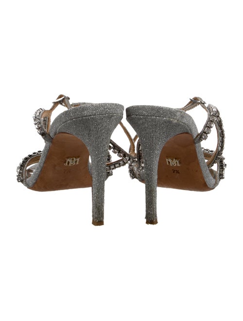 Badgley Mischka Colorblock Pattern Crystal Embellishments Sandals