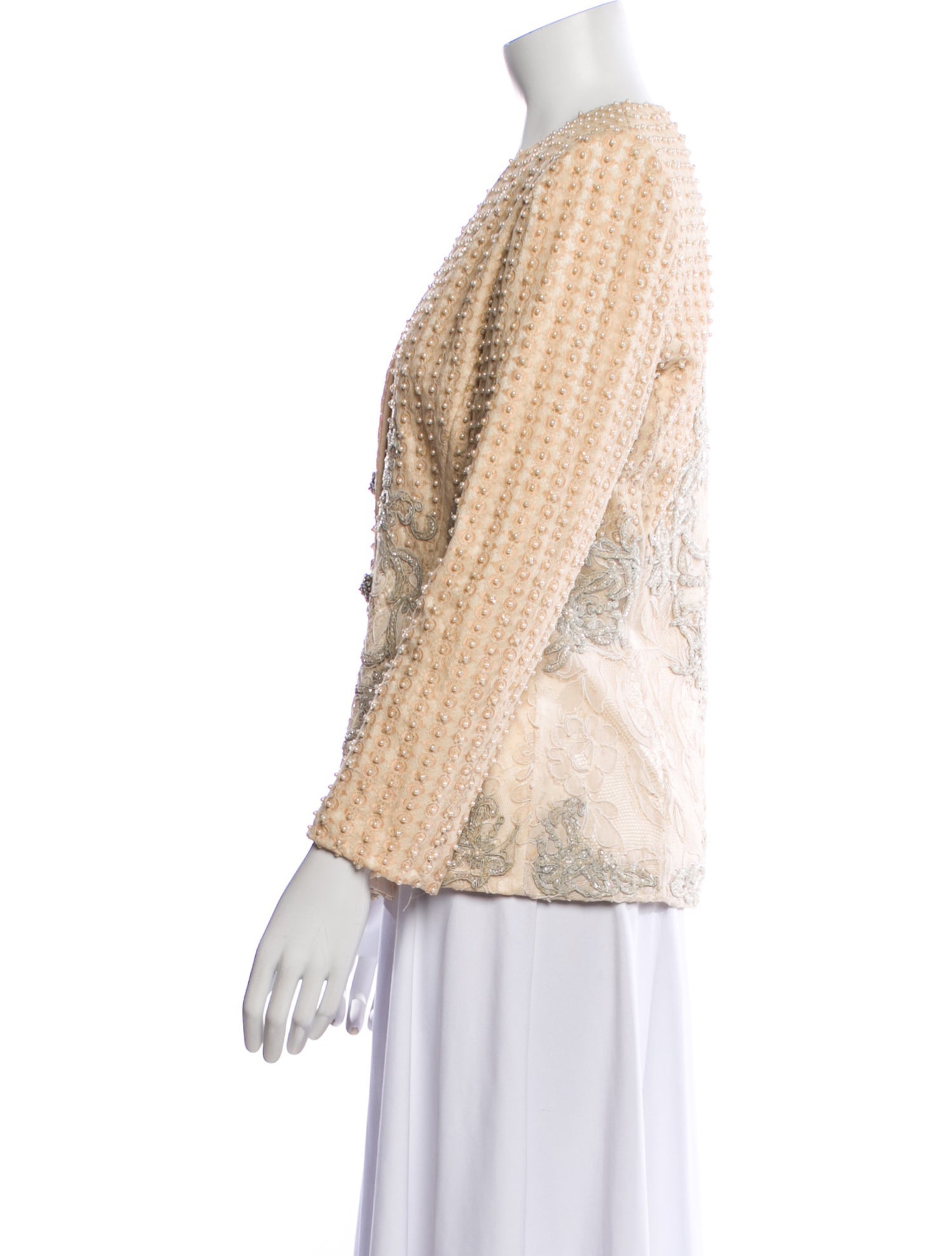 Badgley Mischka Tweed Pattern Evening Jacket