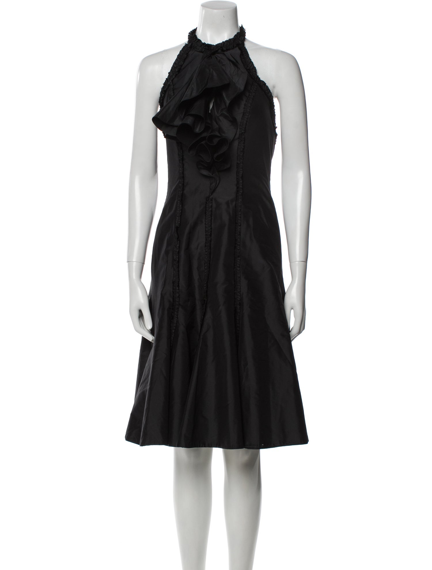 Badgley Mischka Silk Knee-Length Dress