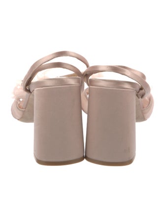 Badgley Mischka Satin Mesh Accents Slingback Sandals