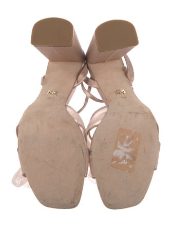 Badgley Mischka Satin Mesh Accents Slingback Sandals