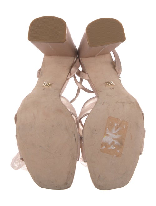 Badgley Mischka Satin Mesh Accents Slingback Sandals