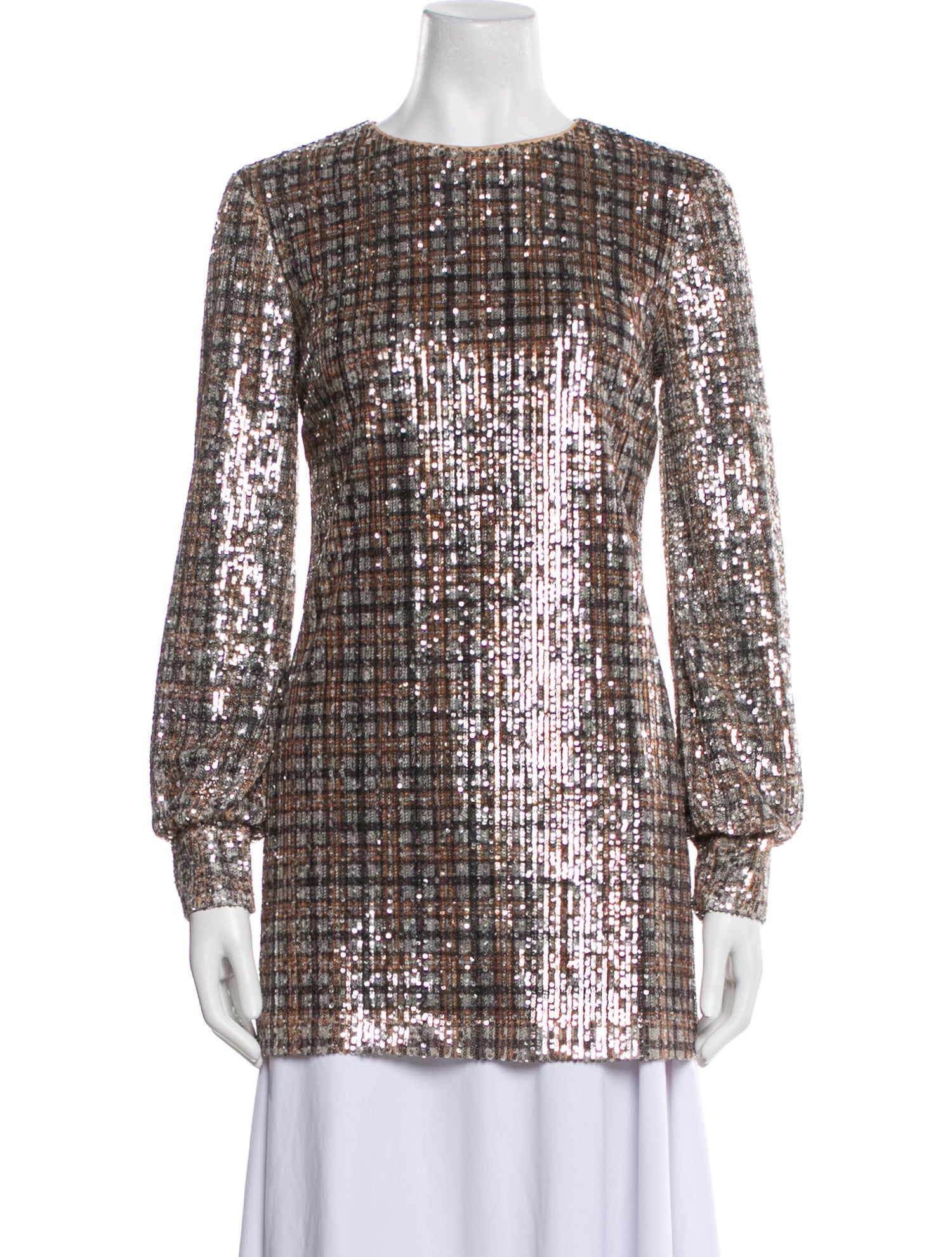 Badgley Mischka Sequin Printed Tunic