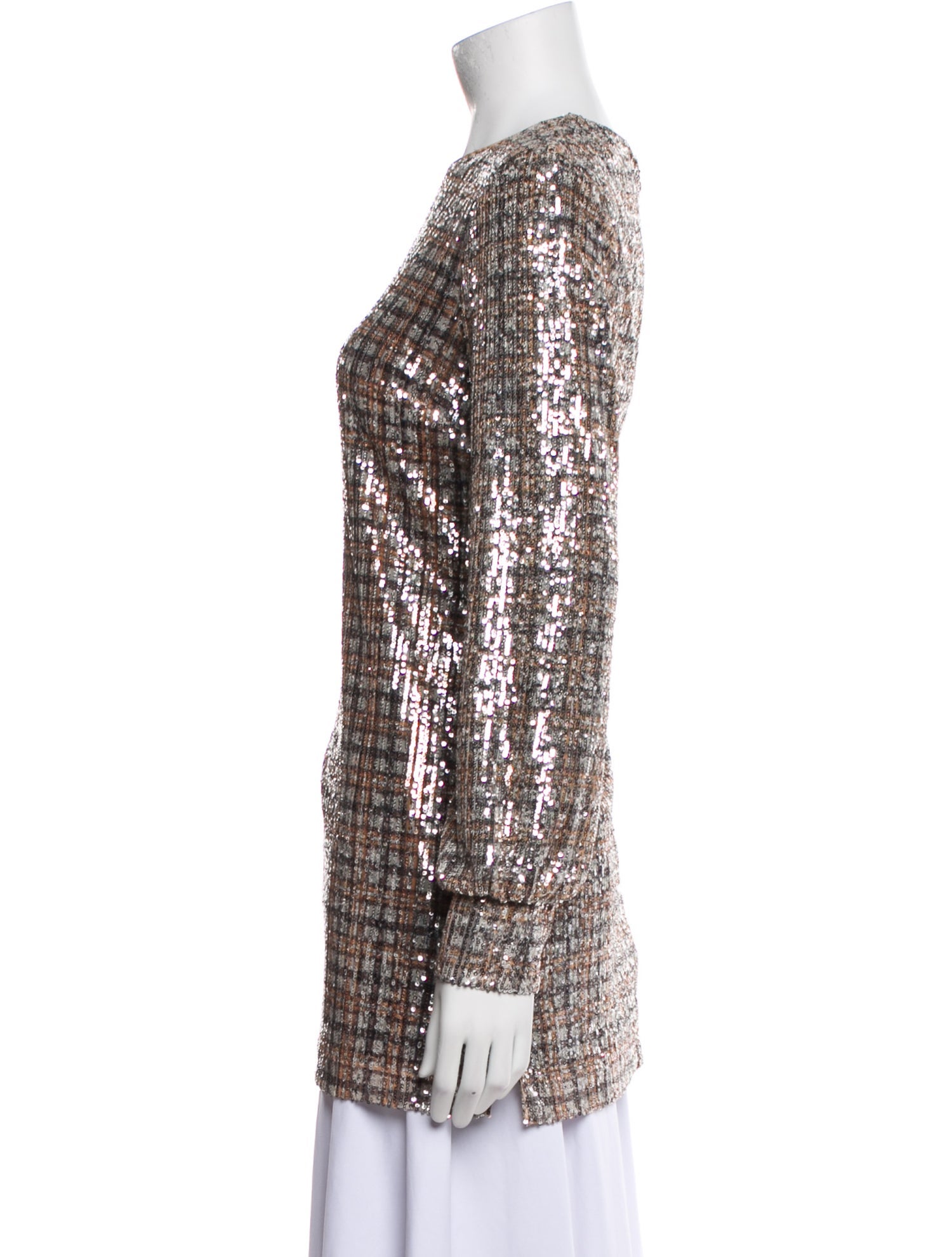 Badgley Mischka Sequin Printed Tunic