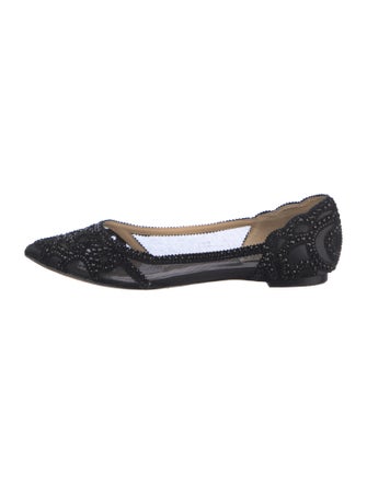 Badgley Mischka Mesh Mesh Accents D'Orsay Flats