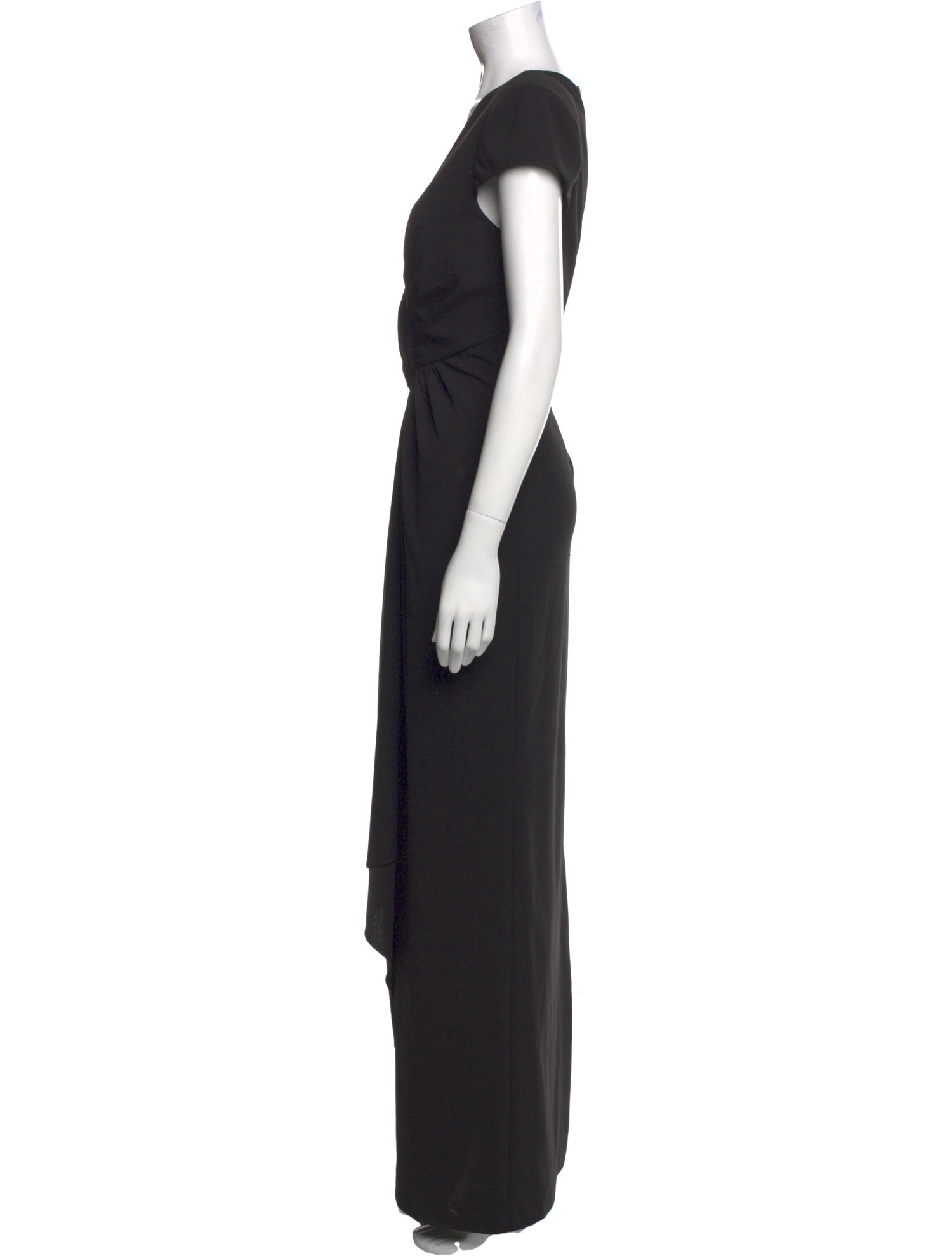 Badgley Mischka V-Neck Long Dress