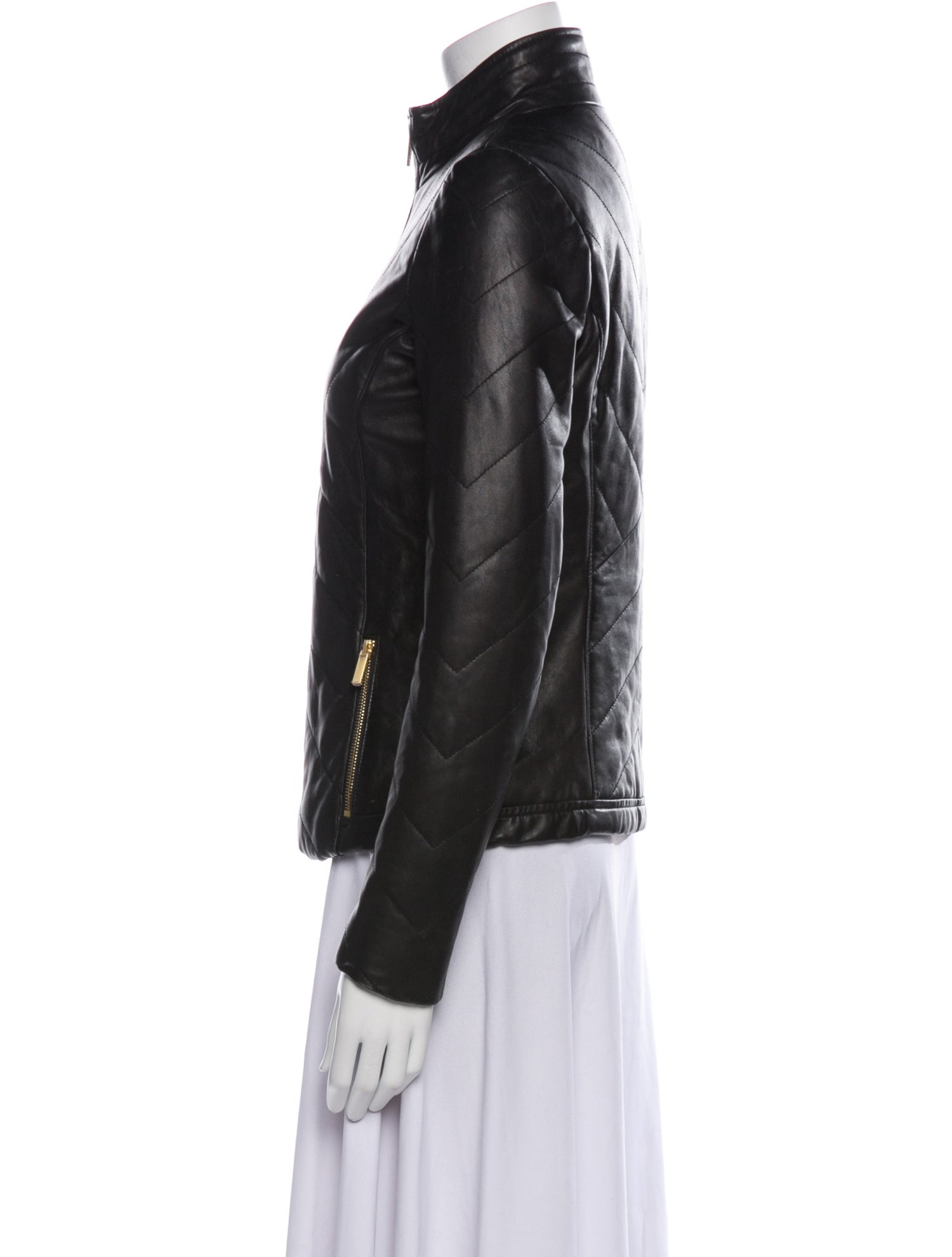 Badgley Mischka Leather Biker Jacket