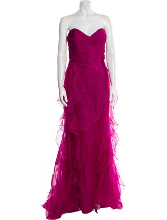 Badgley Mischka Silk Long Dress