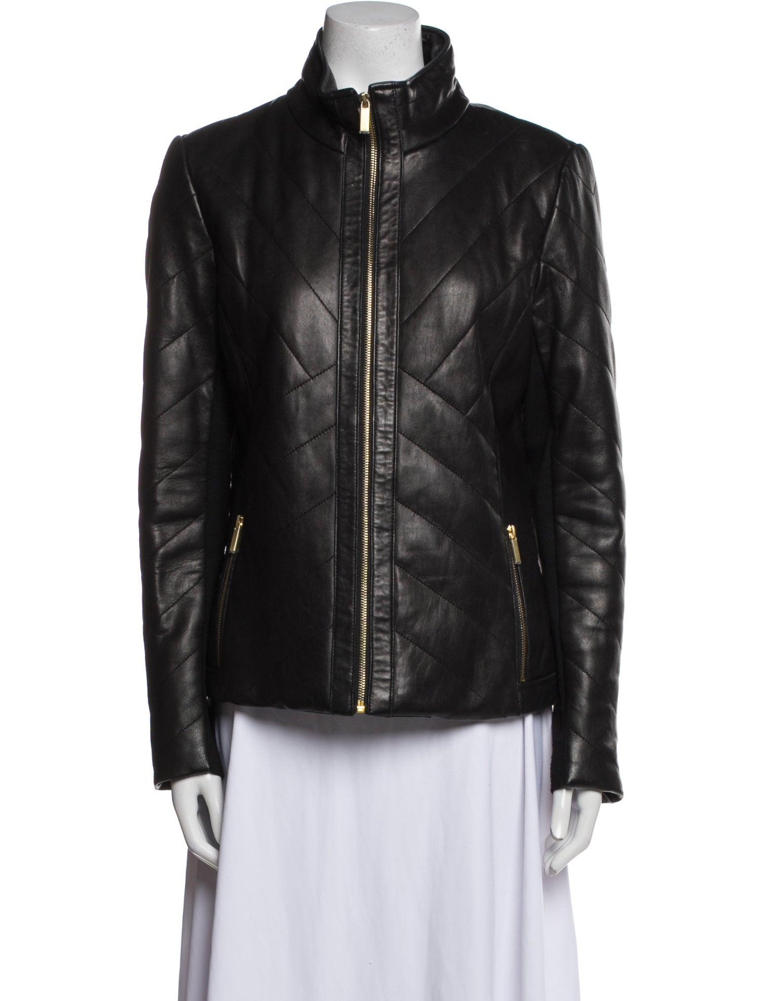 Badgley Mischka Leather Biker Jacket