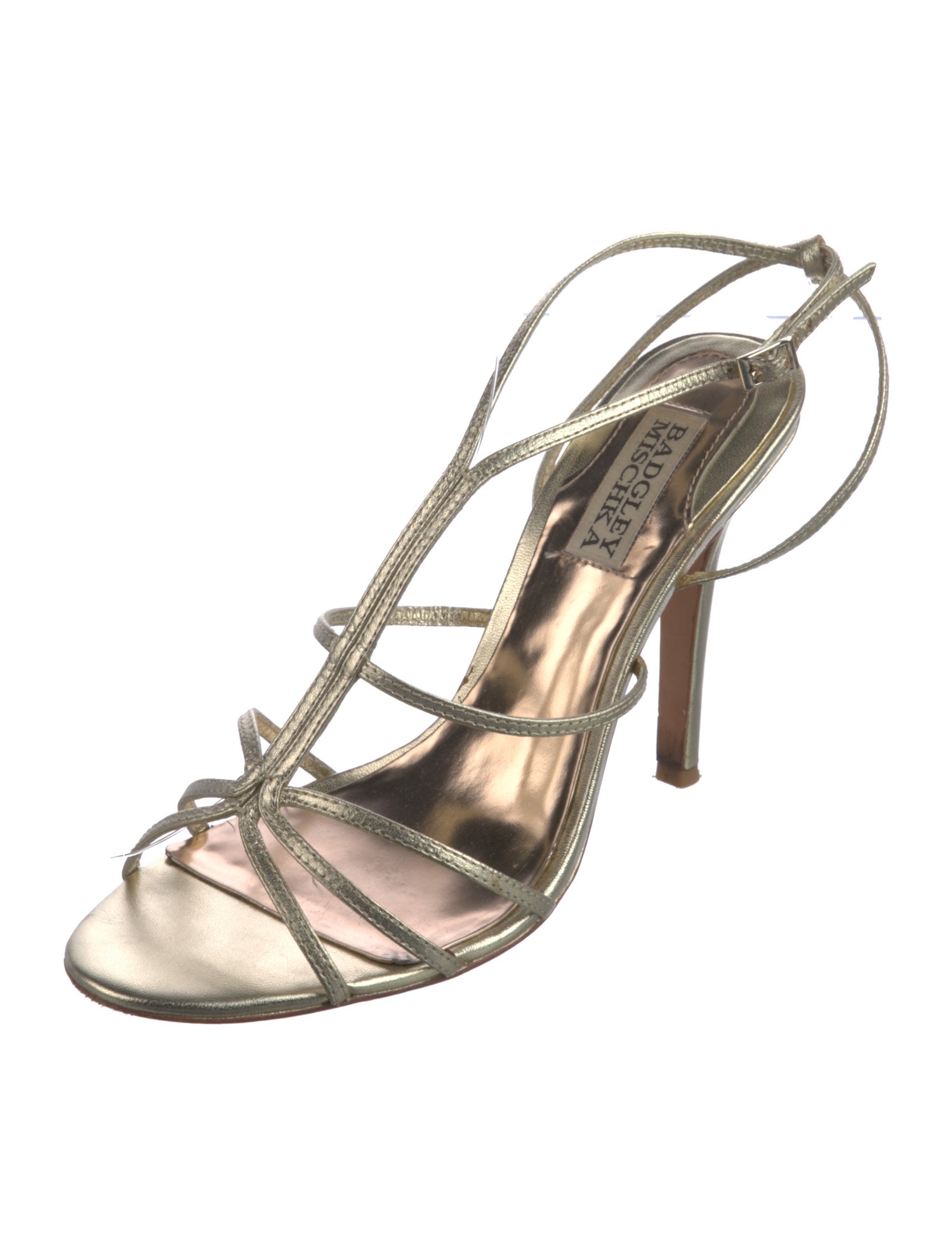 Badgley Mischka Leather Slingback Sandals