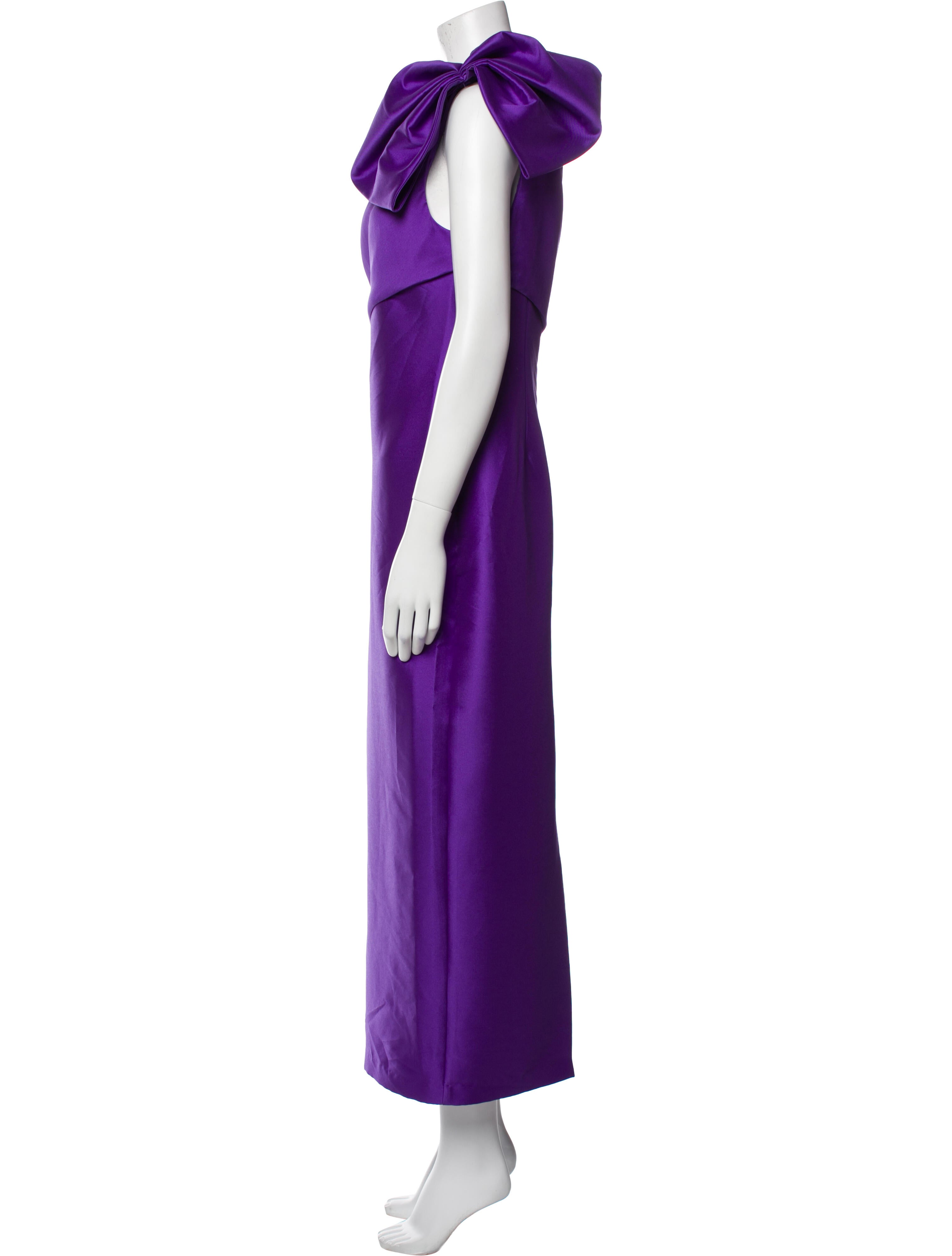 Badgley Mischka One-Shoulder Long Dress