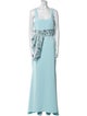 Badgley Mischka Printed Long Dress