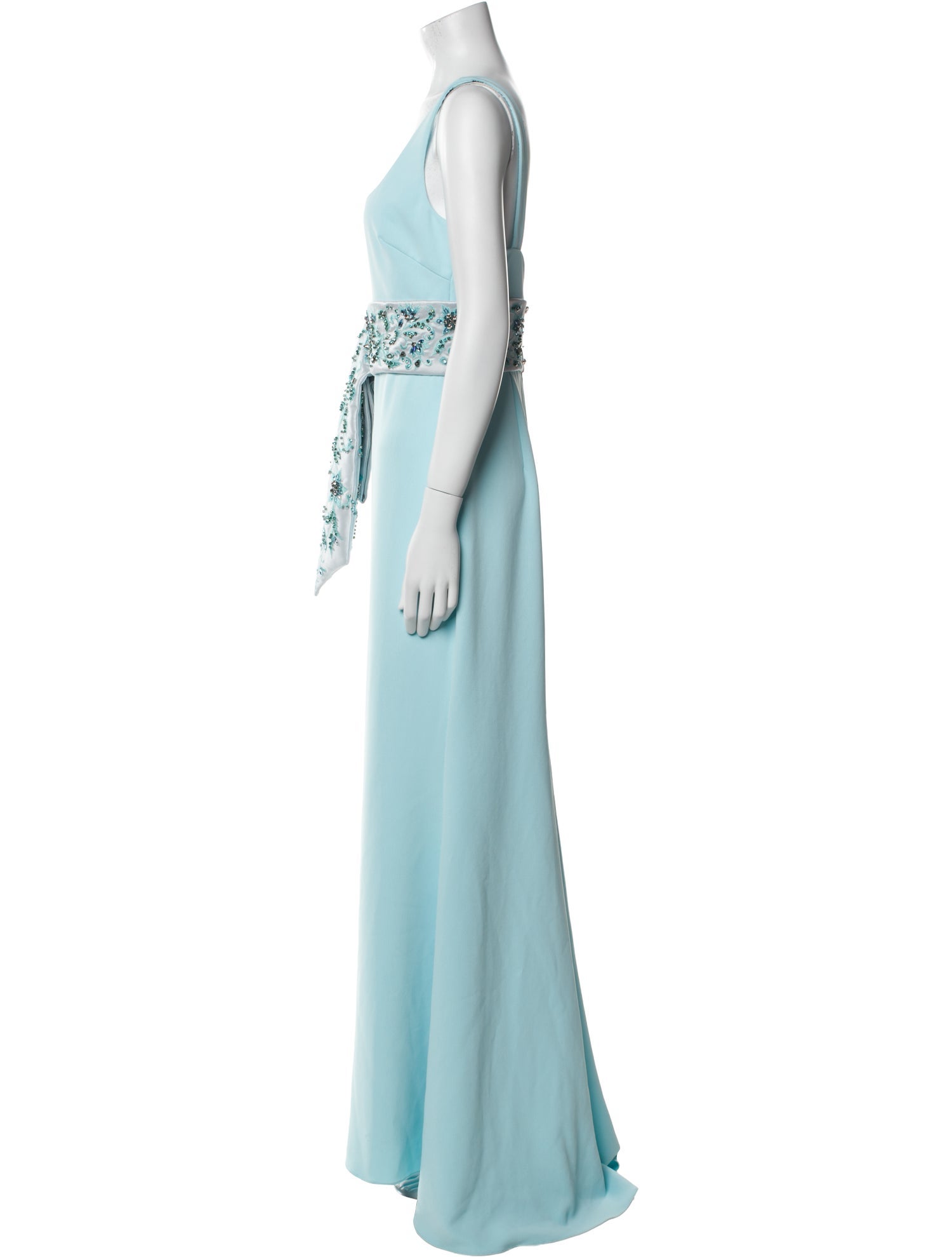 Badgley Mischka Printed Long Dress