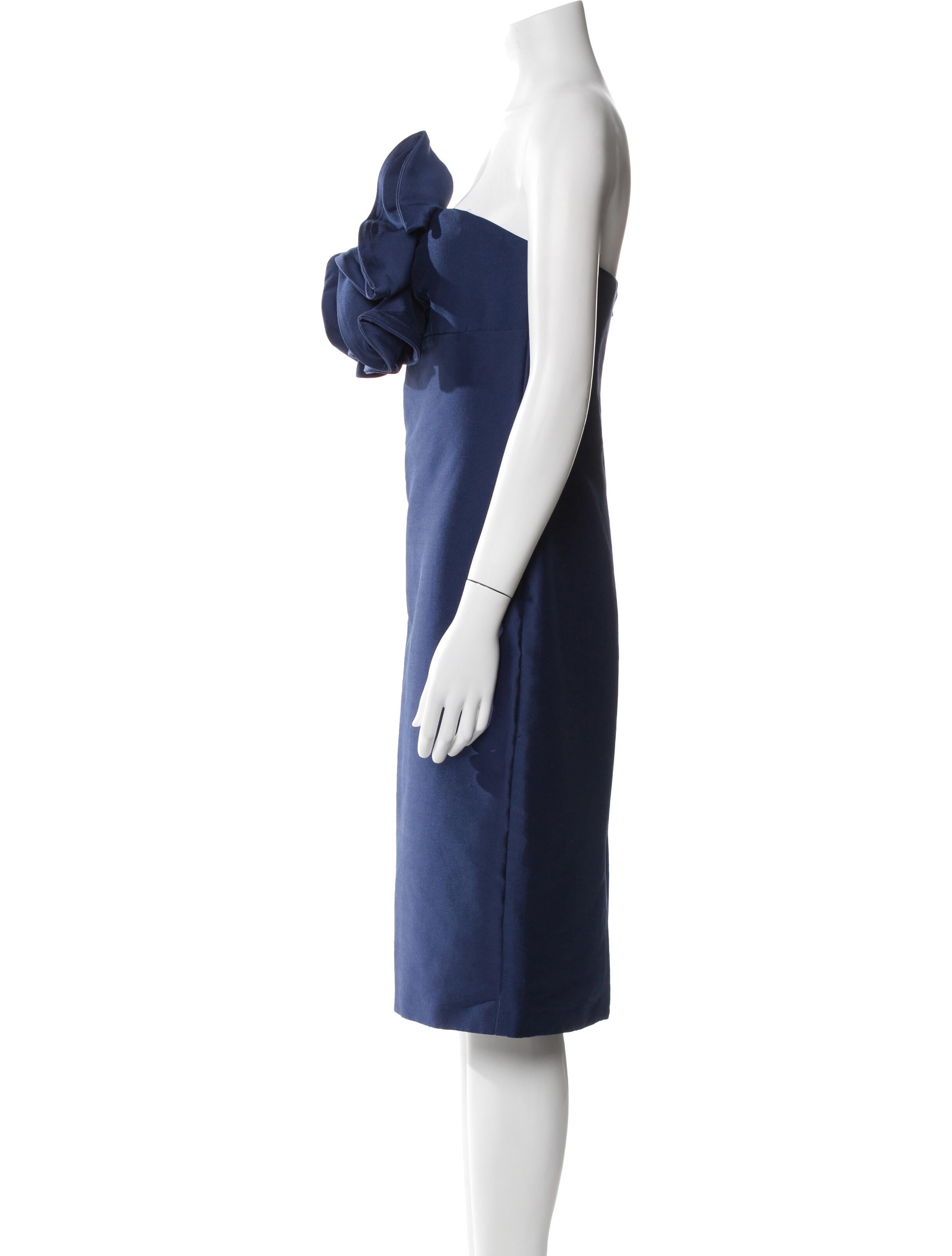 Badgley Mischka One-Shoulder Mini Dress