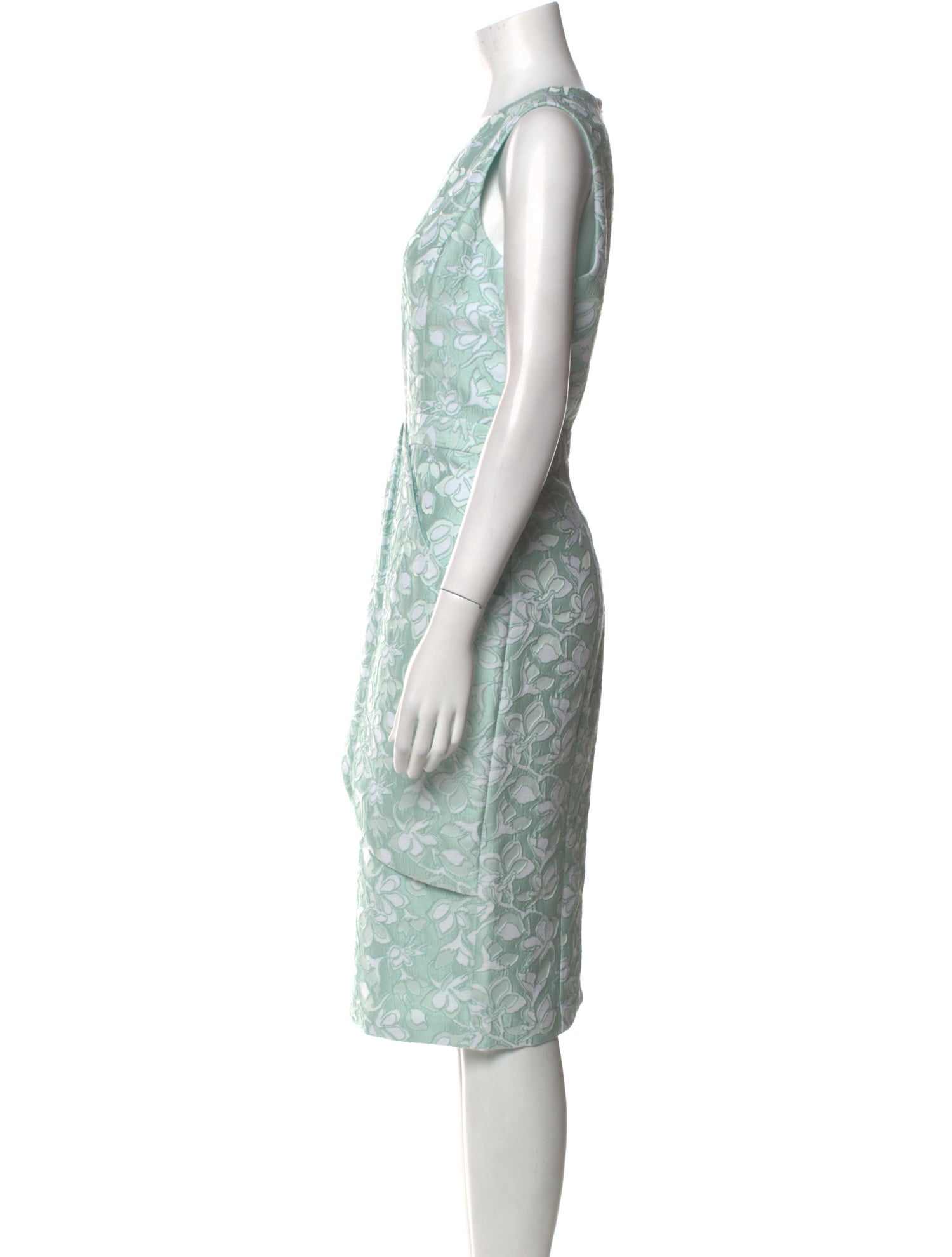Badgley Mischka Printed Midi Length Dress