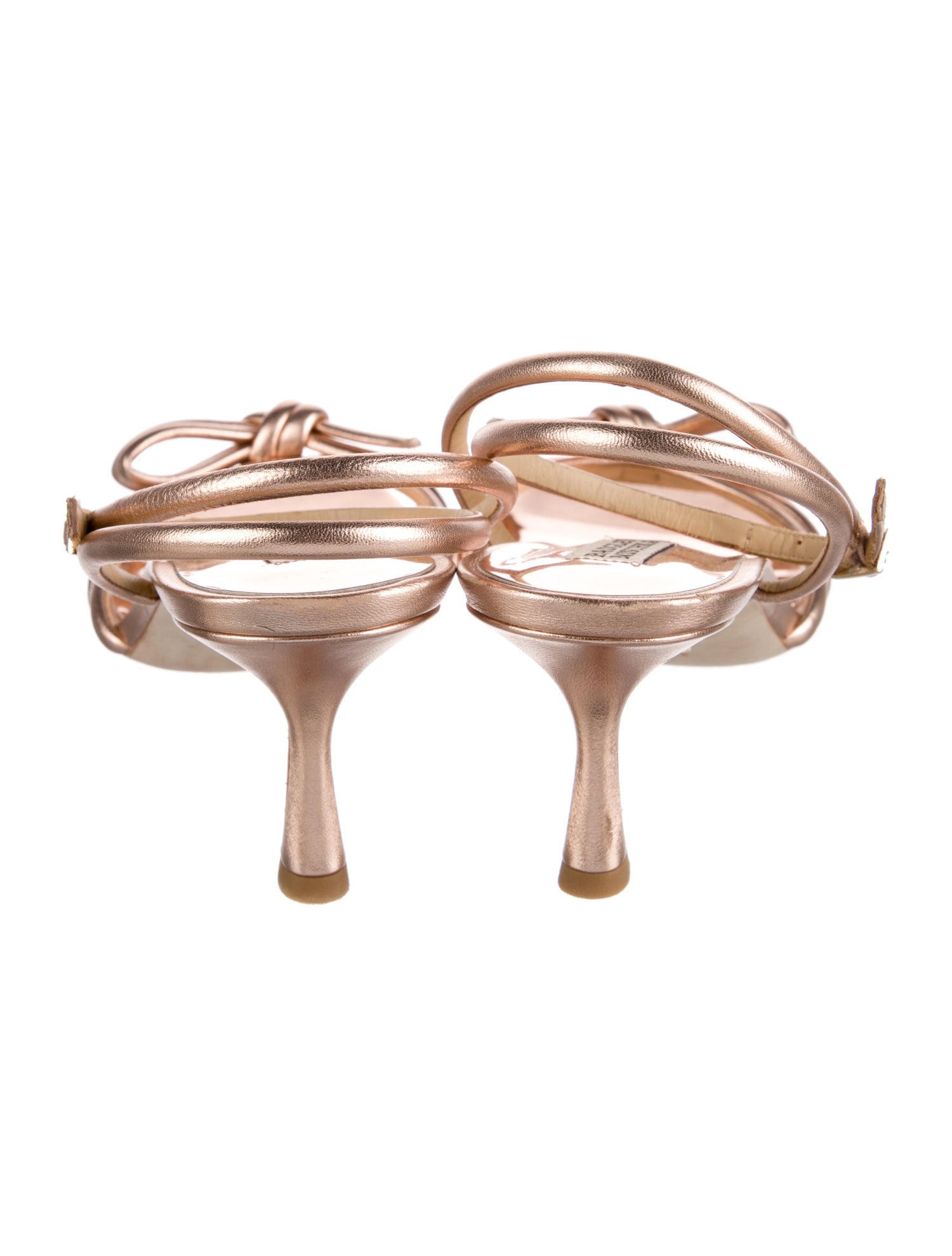 Badgley Mischka Leather Animal Print Sandals