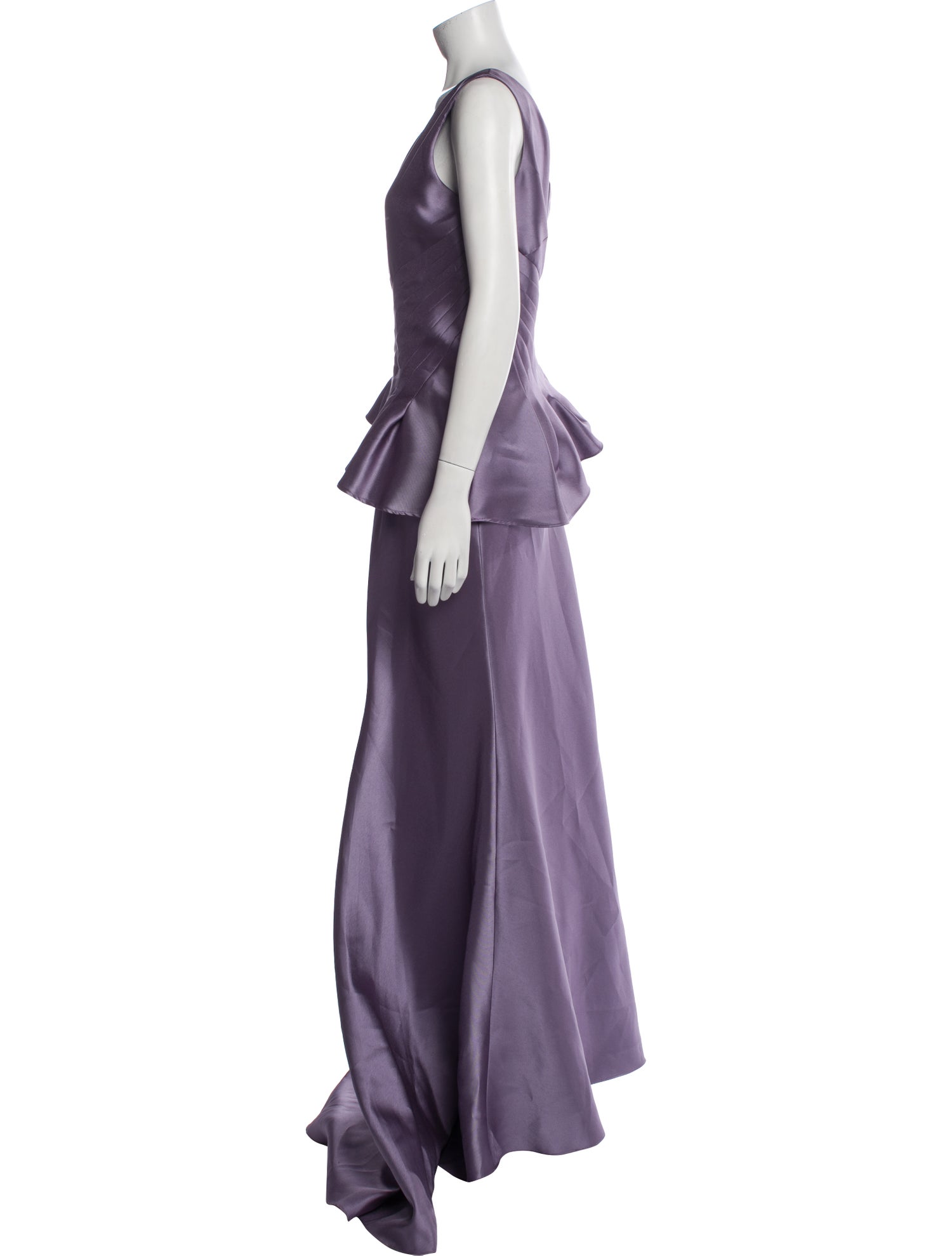 Badgley Mischka One-Shoulder Long Dress