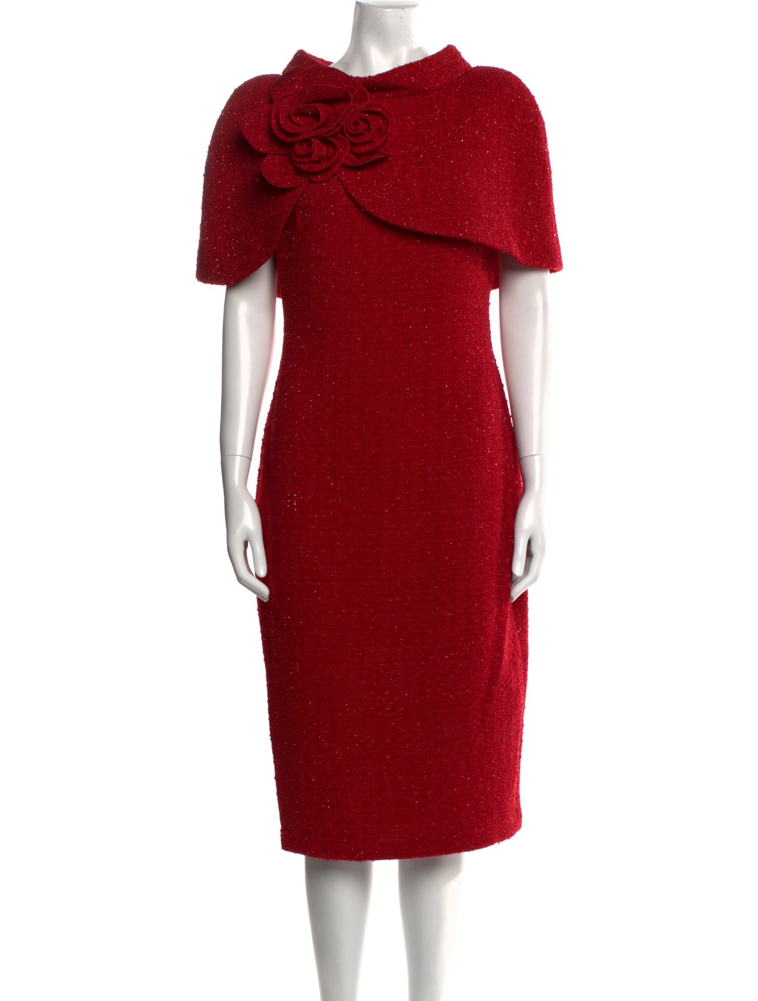 Badgley Mischka Bateau Neckline Midi Length Dress w/ Tags