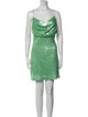 Badgley Mischka Cowl Neck Mini Dress
