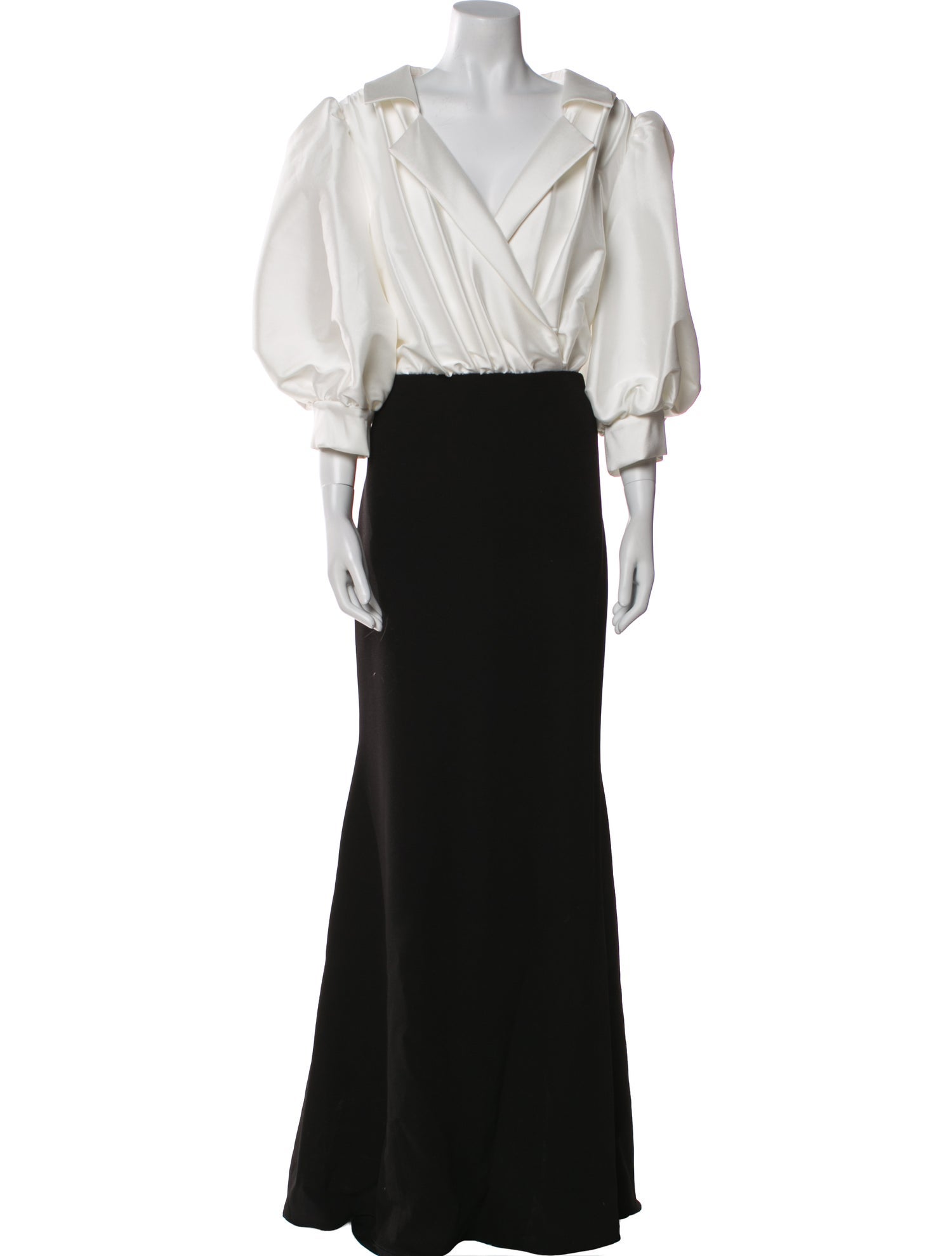 Badgley Mischka V-Neck Long Dress