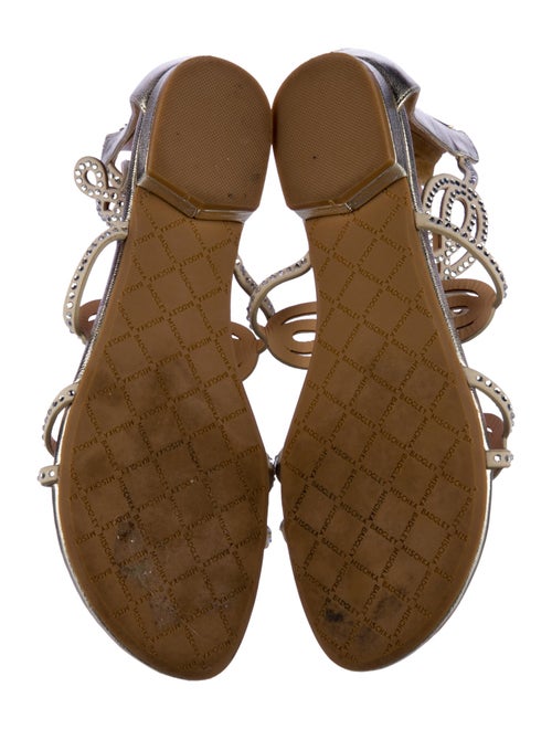 Badgley Mischka Leather Studded Accents Gladiator Sandals