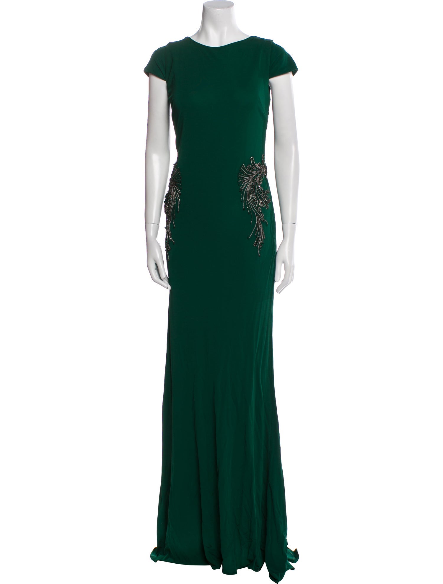 Badgley Mischka Crew Neck Long Dress w/ Tags