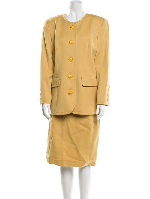 Badgley Mischka Wool Skirt Suit