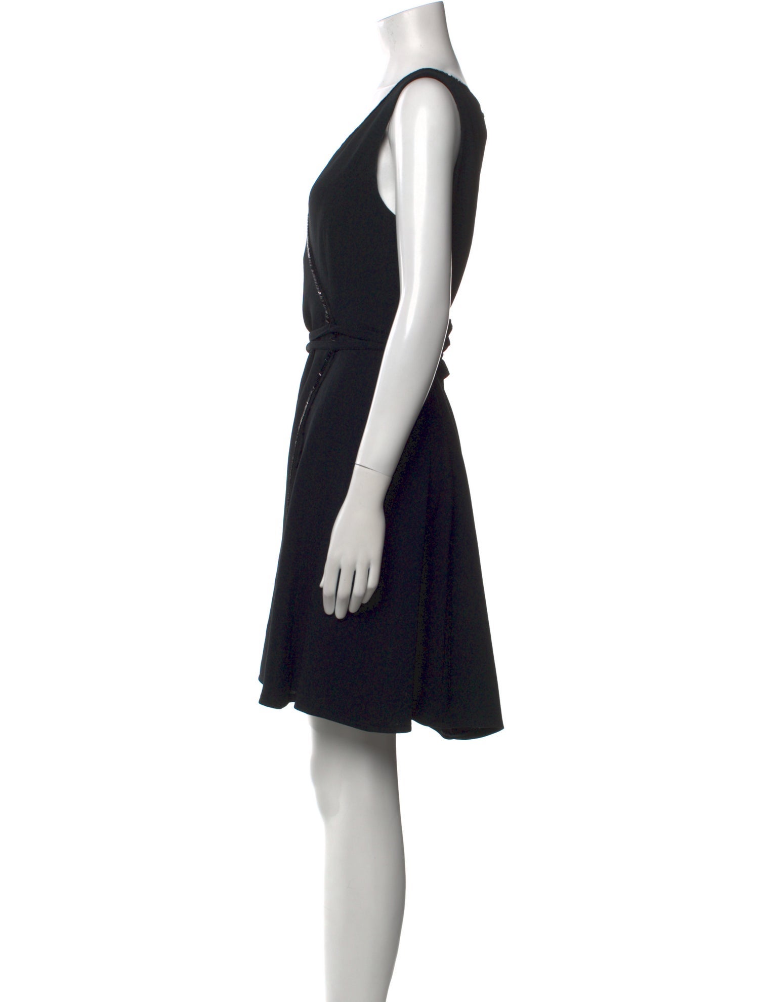 Badgley Mischka V-Neck Mini Dress