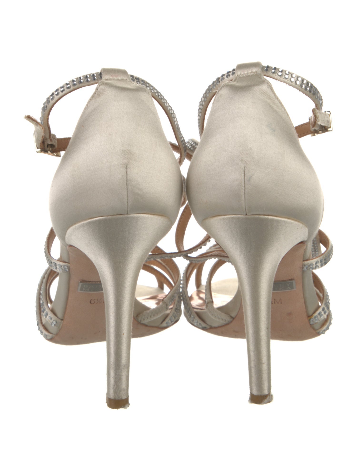 Badgley Mischka Satin Animal Print Sandals