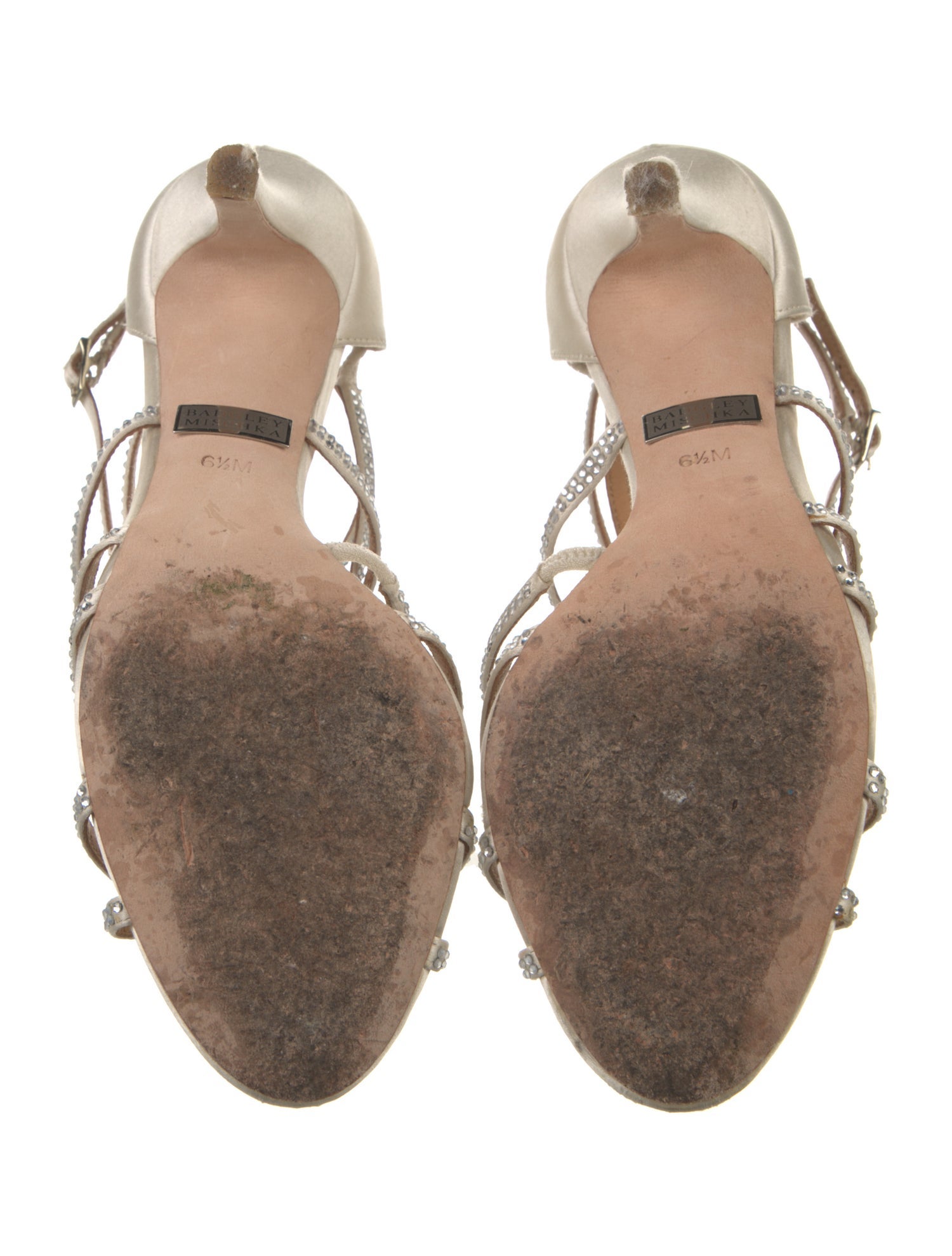 Badgley Mischka Satin Animal Print Sandals