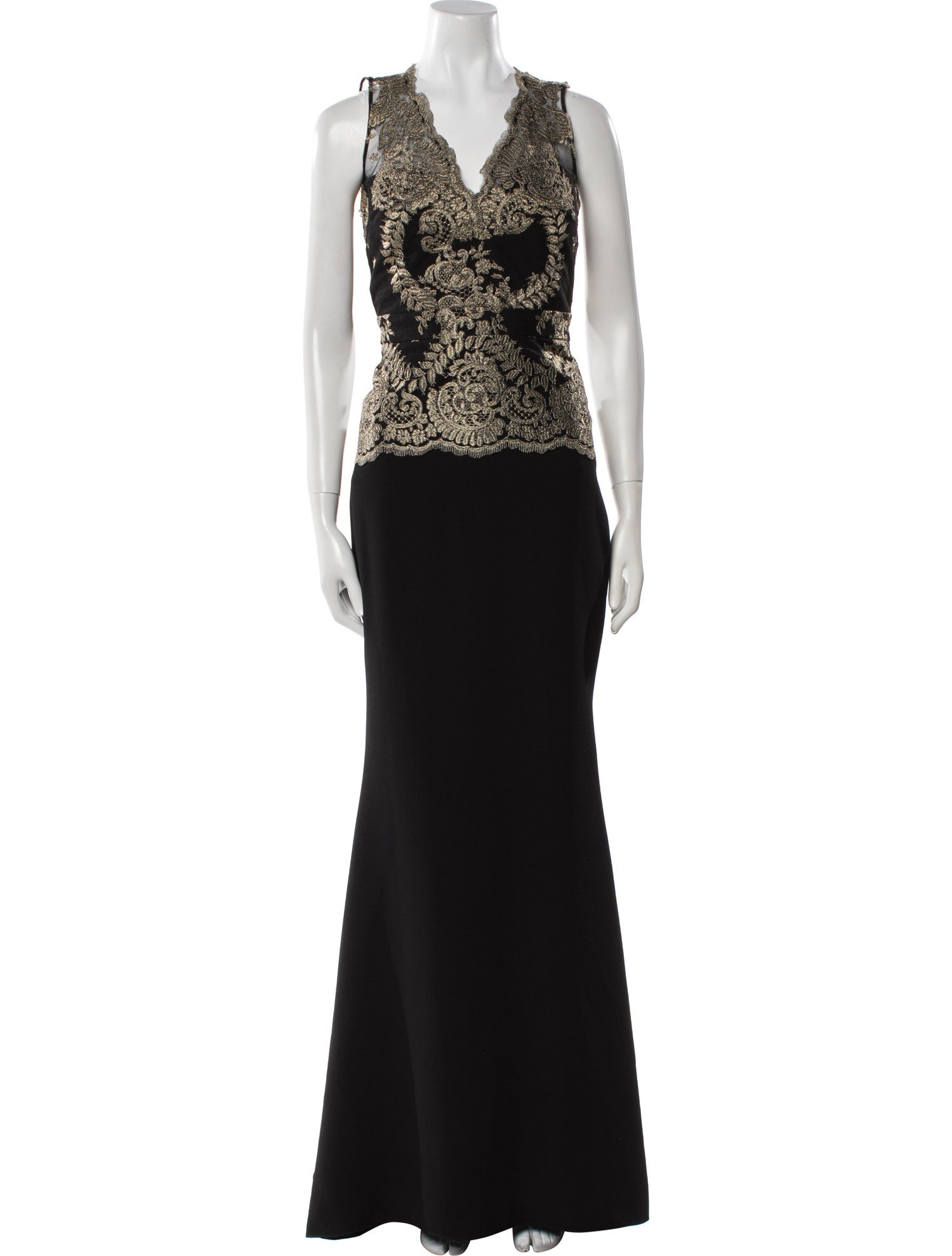 Badgley Mischka Lace Pattern Long Dress w/ Tags